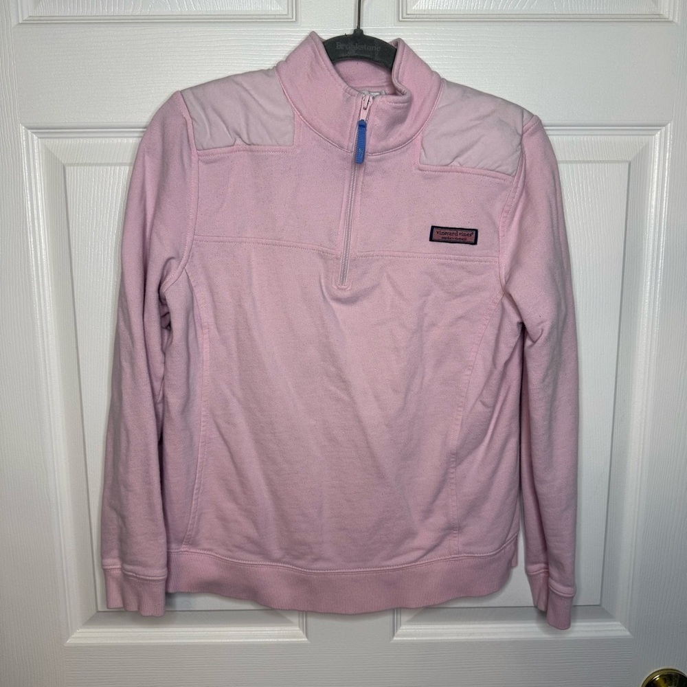 Vineyard Vines Women's Pink Pullover Quarter Zip Sweatshirt Size Small GUC